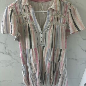Anthropologie Pastel Striped Dress